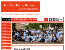 Tablet Screenshot of biondekbuehne.at